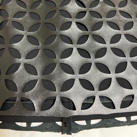 Black Faux Leather Skirt Size 6 - Picture 2 of 5